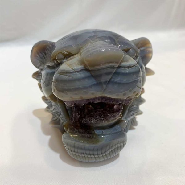 Agate Designs Agate Geode Lion Front
