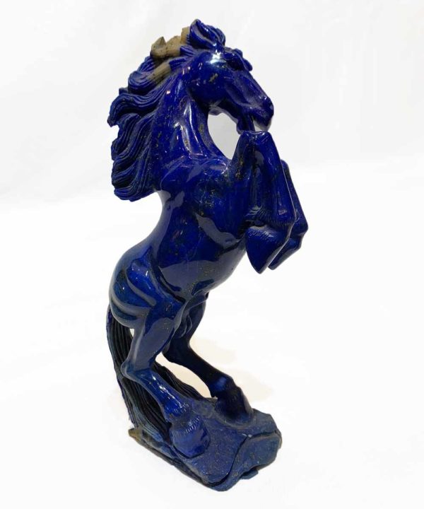 Agate Designs Hand Carved Lapis Lazuli Horse Left Side