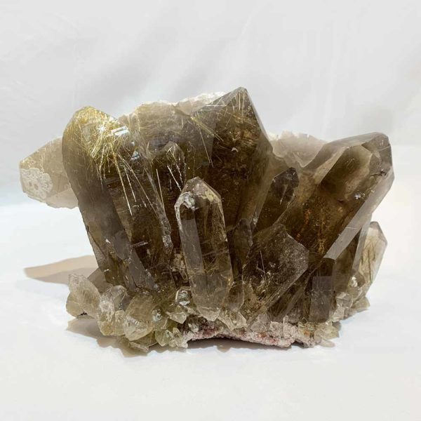 Agate Designs Rutilated Smoky Quartz Cluster Front